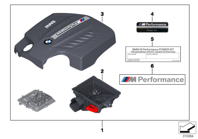 2015 BMW 335i BMW M Performance Power Kit Diagram