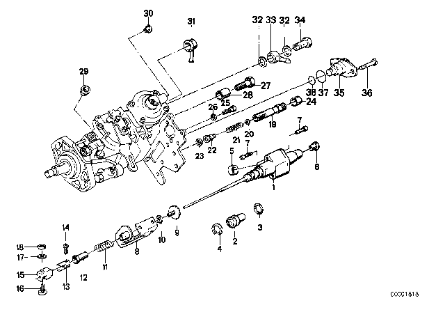 1986 BMW 524td Fillister Head Screw Diagram for 07119919906