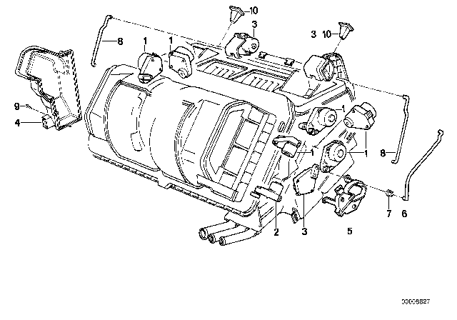 1997 BMW 850Ci Actuator Air Conditioning Diagram
