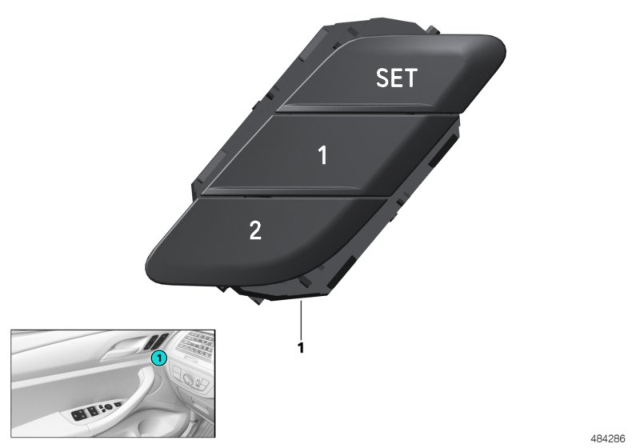 2020 BMW X4 Button For Seat Memory Diagram