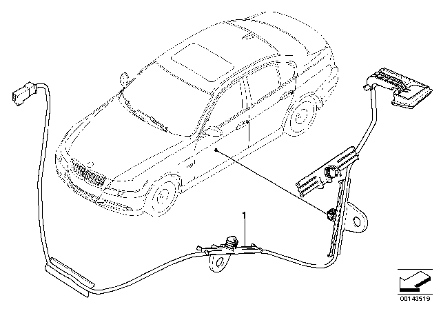 2007 BMW 335i Door Handle Illumination Diagram