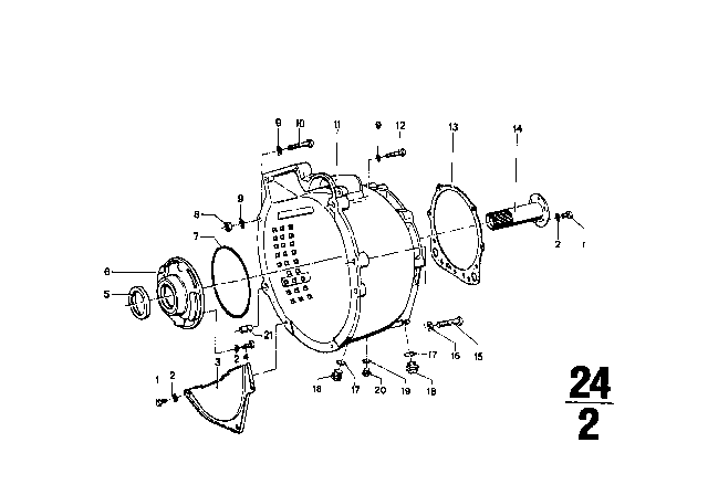 1973 BMW 2002 Mounting Parts / Suspension (ZF 3HP12) Diagram 1