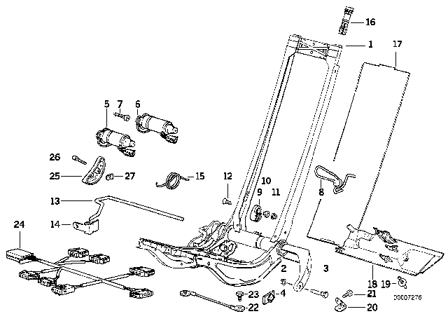 1994 BMW 325is Screw Diagram for 52108227300