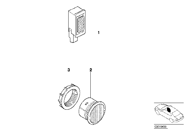 2003 BMW 330i Single Parts For Hands-Free Facility Diagram