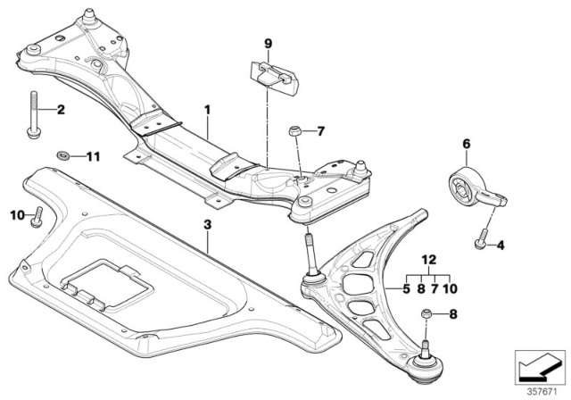 2004 BMW 330Ci Reinforcement Plate Diagram for 51718260810
