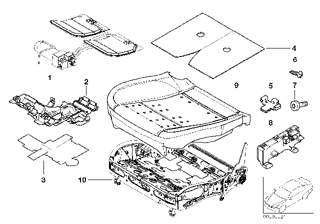 1997 BMW 540i Plug-In Connection Bracket Diagram for 61138365551