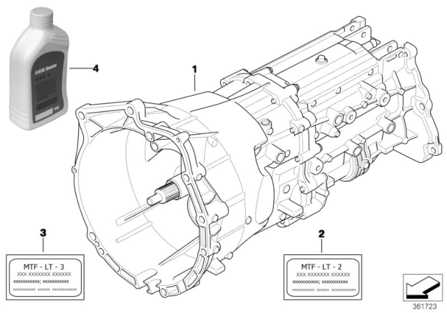 2010 BMW X3 Manual Gearbox GS6X37BZ/DZ-4-Wheel Diagram
