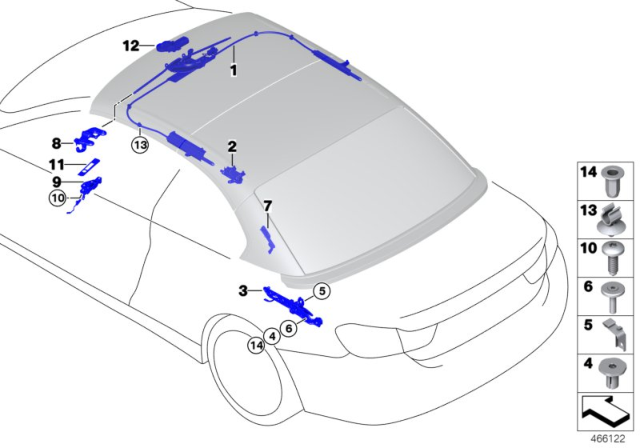 2015 BMW 428i xDrive Slide Rail, Right Diagram for 54377347370