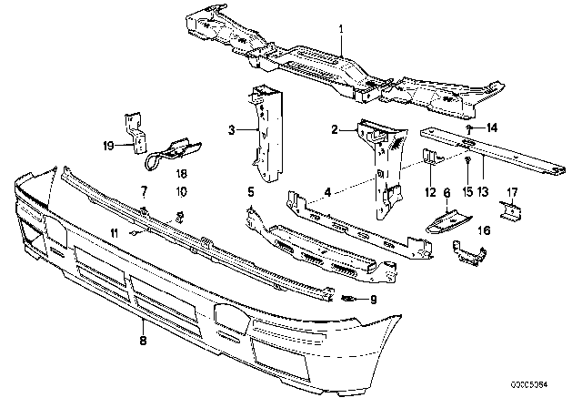 1987 BMW 325is Front Panel Diagram