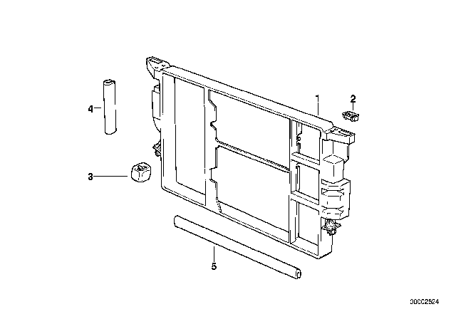 1996 BMW 750iL Frame Section Diagram for 17111737826