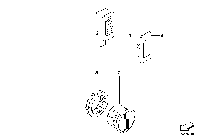 2004 BMW 645Ci Cover, Microphone Diagram for 84106936148