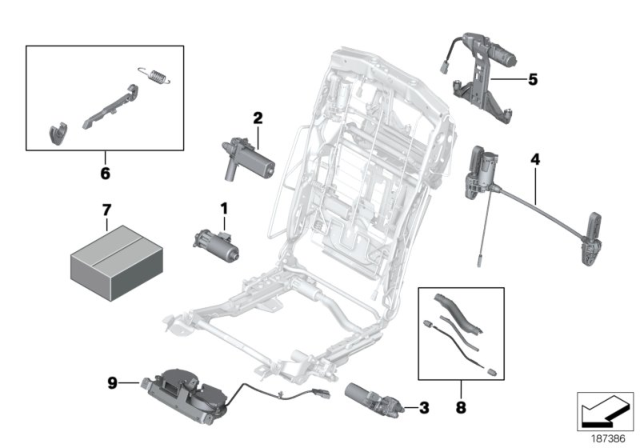2012 BMW Alpina B7L Drive, Seat Angle Adjustment Left Diagram for 52209181813