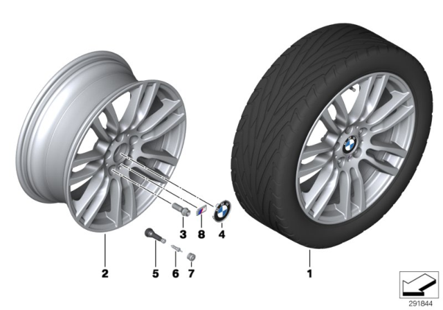 2014 BMW 320i BMW LA Wheel, M Star Spoke Diagram 3