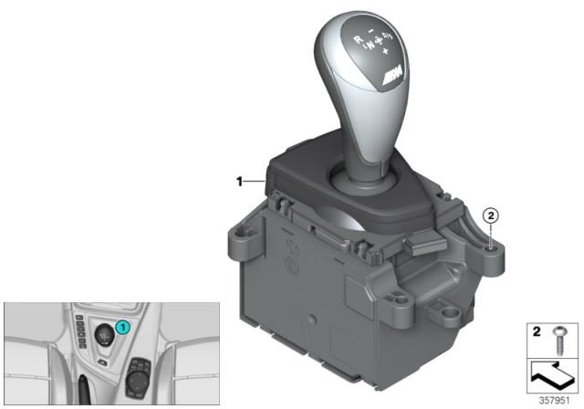 2018 BMW M3 Gear Selector Switch, Twin-Clutch Gearbox Diagram