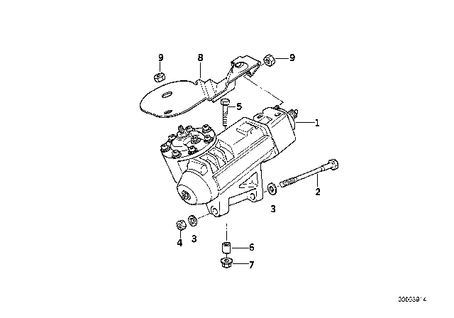 1994 BMW 840Ci Power Steering Diagram