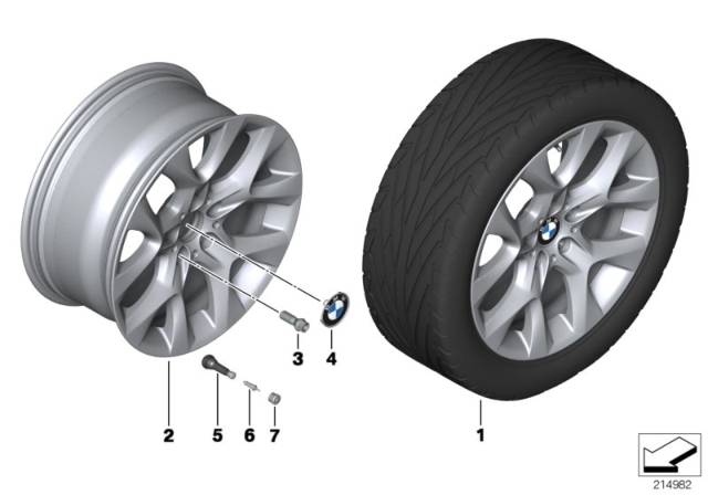 2010 BMW X5 BMW LA Wheel, Star Spoke Diagram 5