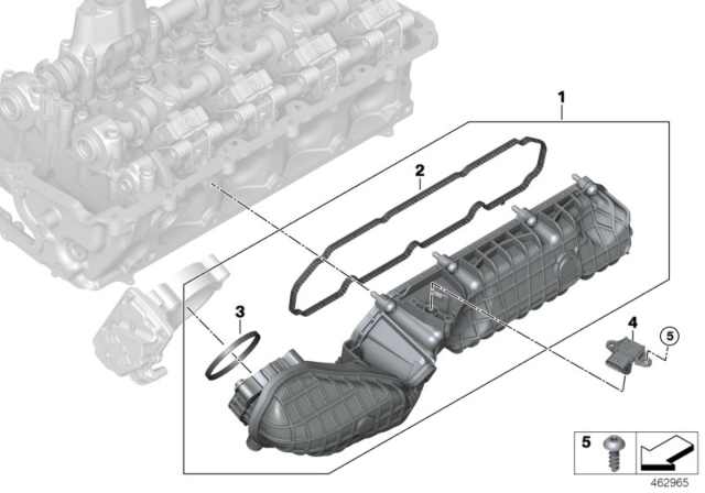 2020 BMW M850i xDrive Intake Manifold System Diagram for 11618601613