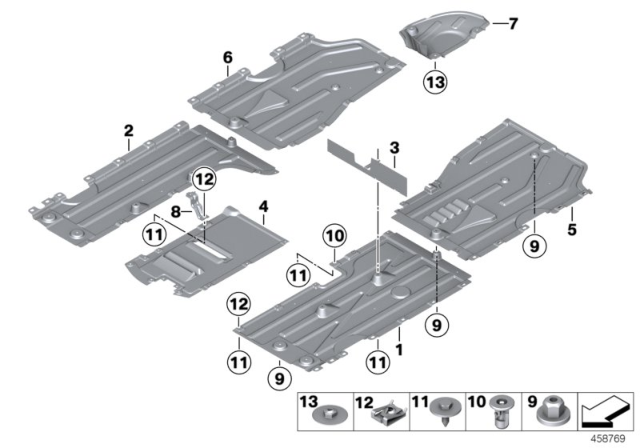 2013 BMW X3 Underfloor Coating Diagram