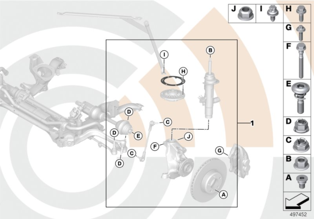 2017 BMW 320i Sedan(F30) Attachment Set Spring Strut Front Diagram