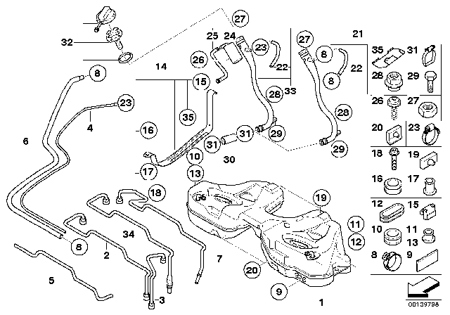 2006 BMW 760i Supply Line For Independent Heating Diagram for 16116752845