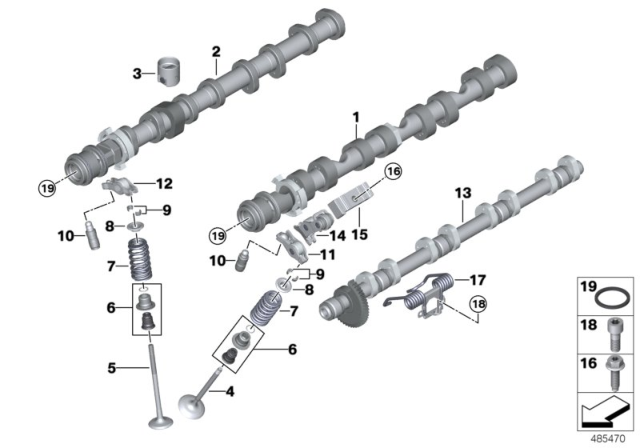 2020 BMW X7 Exhaust Camshaft Diagram for 11317852367