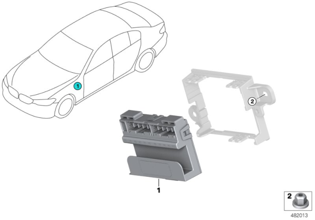 2018 BMW 540i Ethernet Switch Box Diagram