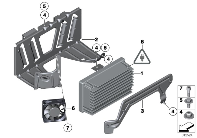 2012 BMW 650i Top-Hifi System Amplifier Diagram for 65129264953