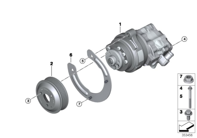 2015 BMW X6 Power Steering Pump Diagram