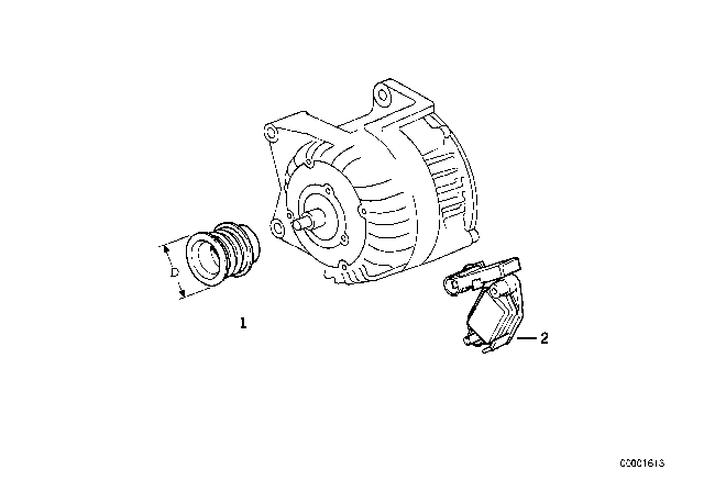 1999 BMW 318is Pulley Diagram for 12311247306