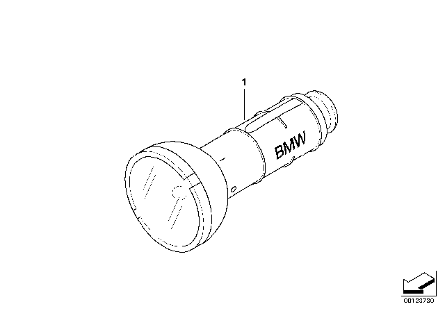 2000 BMW Z3 M Chargeable Handlamp Diagram for 63310138864