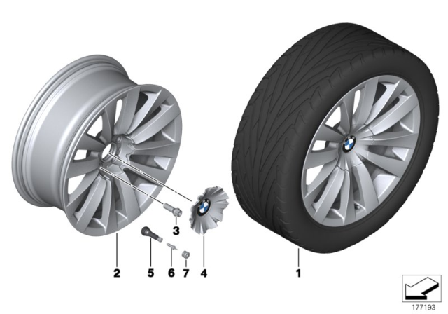 2013 BMW 750i BMW LA Wheel, Double Spoke Diagram 4