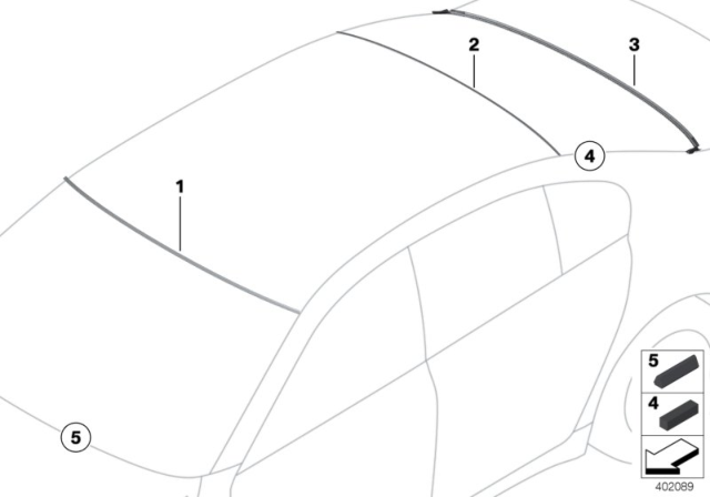 2014 BMW Alpina B7 Glazing, Mounting Parts Diagram