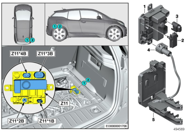 2019 BMW i3s Integrated Supply Module Diagram