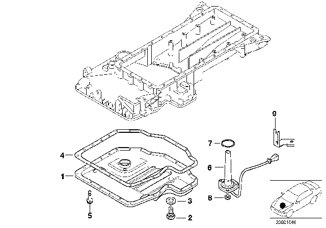 1998 BMW 740iL Cable Holder Diagram for 12611433941