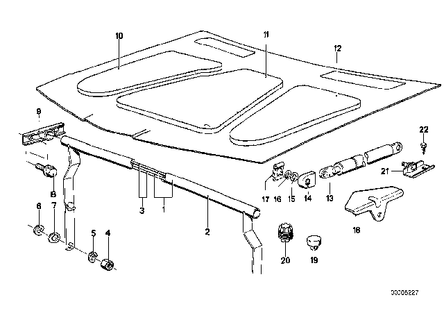 1988 BMW M6 Supporting Bracket Diagram for 41611866525