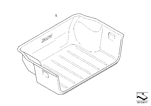 2005 BMW X3 Luggage Compartment Pan Diagram for 51470306043