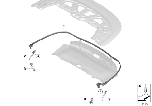 2020 BMW 230i xDrive Seal And Water Drain, Convertible Top Component Diagram
