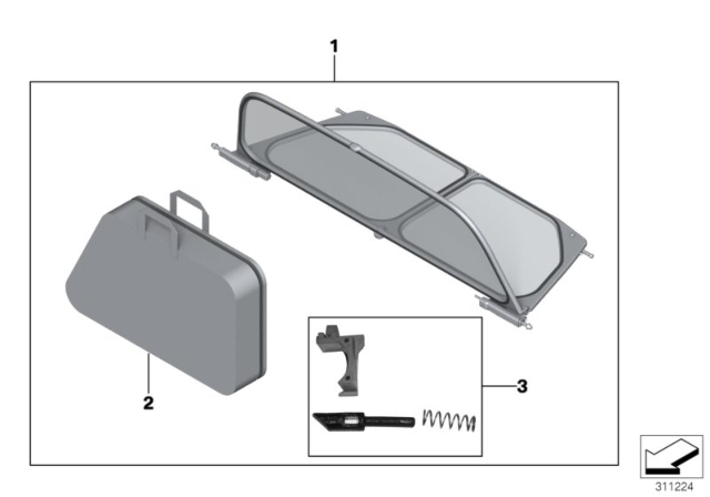 2013 BMW 128i Window Deflector Diagram for 54347269436