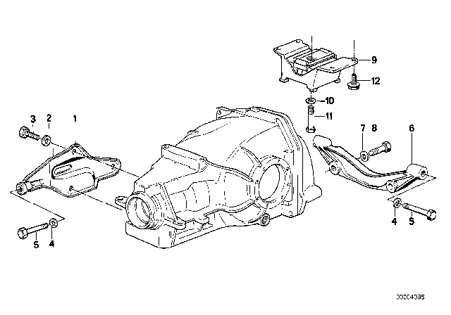 1991 BMW 750iL Differential Suspension Diagram