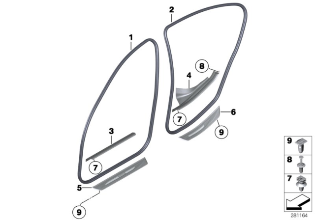2012 BMW 528i Mucket / Trim, Entrance Diagram