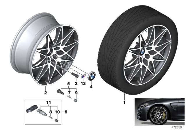 2016 BMW M3 BMW LA Wheel, Star Spoke Diagram