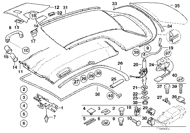 2006 BMW M3 Hex Nut Diagram for 07129904870