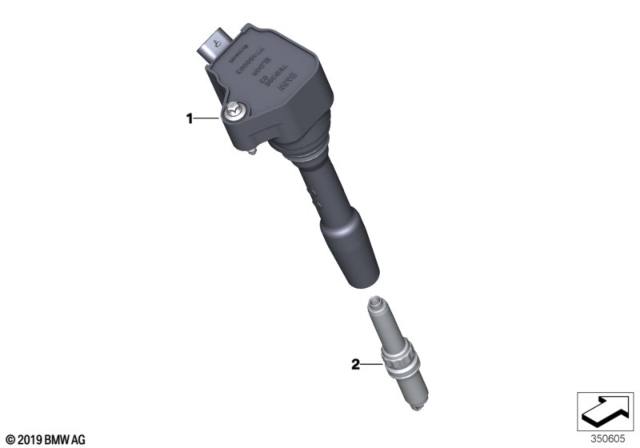 2014 BMW i8 Ignition Coil / Spark Plug Diagram