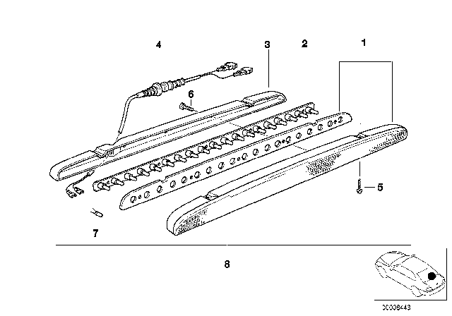 1995 BMW 530i Fillister Head Screw Diagram for 51718156460