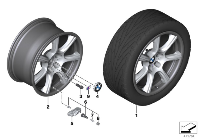 2016 BMW M4 Disc Wheel Light Alloy Carbon Diagram for 36116873426