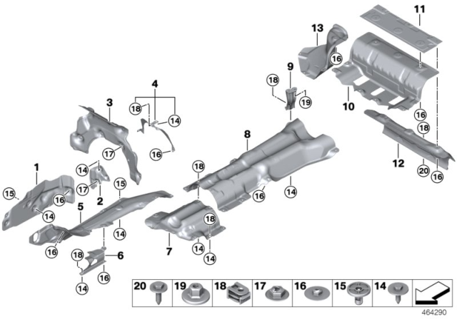 2018 BMW M760i xDrive Heat Insulation, Rear Silencer, Right Diagram for 51487340230