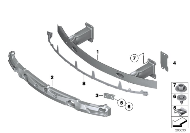 2012 BMW Z4 Support, Front Diagram