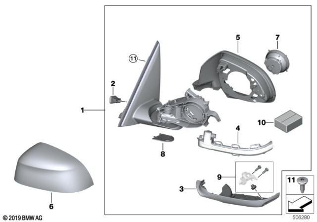 2020 BMW X3 Lower Housing Section, Right Diagram for 51167468244