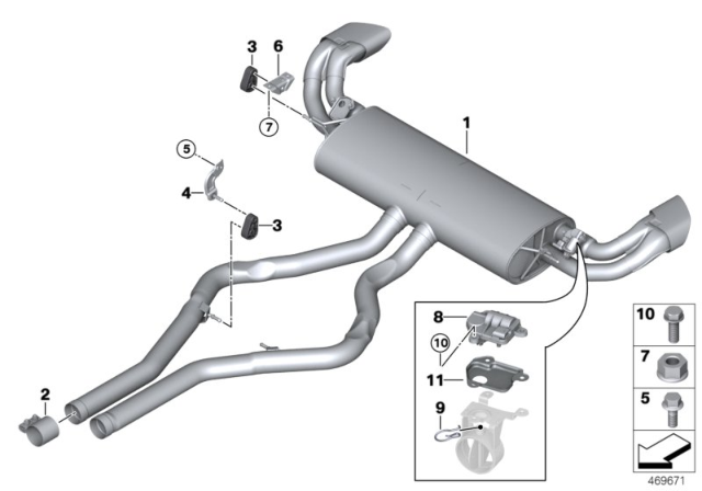2015 BMW X6 Exhaust System Diagram