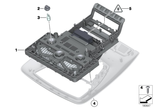 2014 BMW Alpina B7 Basic Switch Unit Roof Diagram